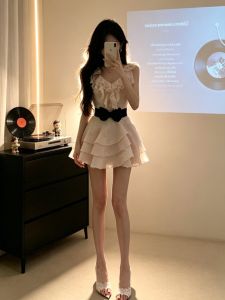 Belted Waist Slimming Camisole Dress