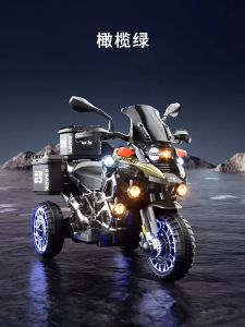 Rechargeable Motorcycle for Kids with Storage Box Ride on Toys Motor Bike for boys girls with Music LED Light Japan GS Style for children 1-6 Years Old Gifts