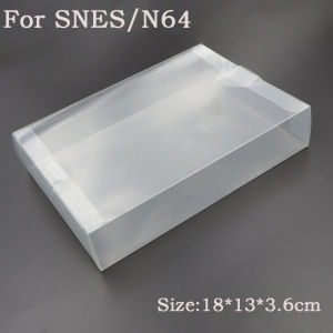 Transparent Game Box Protector For SNES/ N64 Clear PET Storage Display Case Dust Protection