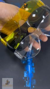 Nasara Proguard Safety Glasses Eye Protective Anti-Impact Goggles - Clear Lens for Factory Work, Sports, and Cycling - Lightweight and Durable with Anti-Scratch and Anti-UV Coating