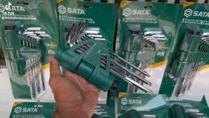 Bộ lục giác đầu bi dài 9 chi tiết Sata 09124