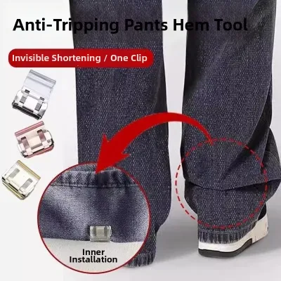 Invisible Pant Adjuster Leg Length Shortener Fix Clip