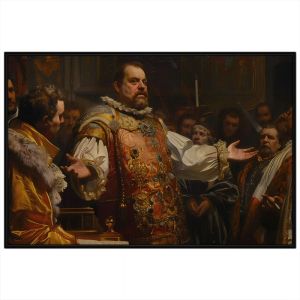 Tranh treo tường tranh dán tường chân dung quý tộc cổ điển Châu Âu tranh sơn dầu in canvas. CGI - 392