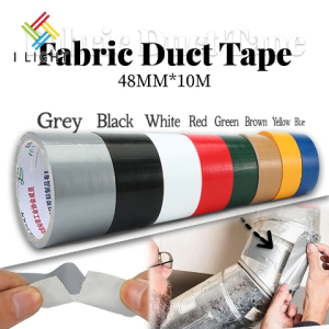 (Fast Delivery)48MM*10M Fabric Duct Tape Cloth Duct Waterproof Duct Repair Tape Tape Roll