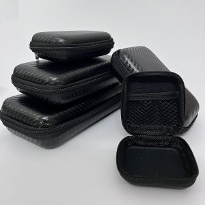 Car Terminal Removal Hard Case Portable Storage Bag Car Repair Tool Kit Storage Carbon Fiber Pattern with Zipper Bag