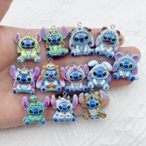 จี้เรซิ่นรูปสัตว์สุนัข 12 ชิ้น สำหรับทำเครื่องประดับ DIY ต่างหู สร้อยคอ อุปกรณ์งานฝีมือ 2025