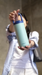 Bình Giữ Nhiệt LocknLock Fold Grip Tumbler LHC4435 420ml 550ml - Hàng Chính Hãng - Thép Không Gỉ 304 Nắp Bật- JoyMall