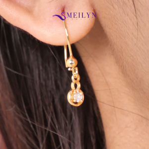 MEILYN Anting Jurai Wanita Motif Gemma GG4 Lingkar Love Lapis Emas 0271250534