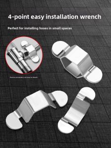 HUANGXIAOCHAO | Detachable Hollow Hexagonal Stainless Steel Hose Adjustable Water Pipe Wrench DN15