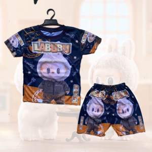 ชุดเด็ก Labubu ของเด็กอายุ 4-8 ปี เนื้อผ้าไมโคร