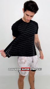 Kaos Olahraga Pria Baju Lengan Pendek Sport Short Sleeve Slim Quick Dry Fit Lari Running Gym Fitness Jogging Training