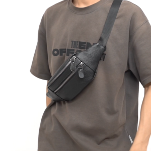 Mens chest bag made of PU material business style.