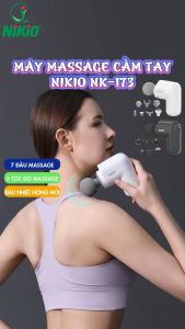 Máy massage cầm tay siêu mini Nikio NK-173 - Có đầu nhiệt nóng thế hệ mới