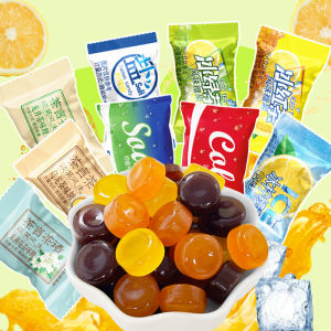 Ice Green Tea Ice Black Tea Oolong Tea Lemon Tea Retro Throat Lozenges 50 Pieces Snacks Candy Traditional Chinese Fruit Candy