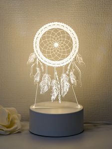 Creative Dreamy Cartoon LED Night Light Childrens Gift 3D Small Table Lamp Bedroom Sleeping Bedside Atmosphere Engraving