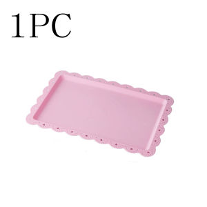 1pc Pink Plastic Dessert Plate/Tray Suitable For Graduation Birthday Party Wedding