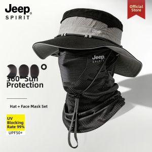 JEEP SPIRIT | Summer Outdoor Sun Protection Fishing Hat Ice Silk Neck Guard