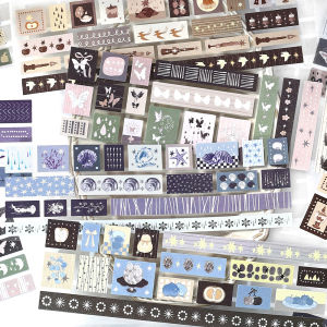 Infeelme บล็อกติดกระดาษบล็อกยาว บล็อกติดกระดาษสไตล์วารสาร บล็อกติดกระดาษสไตล์ญี่ปุ่น บล็อกติดกระดาษสไตล์ INS บล็อกติดกระดาษที่มีลวดลายดอกไม้