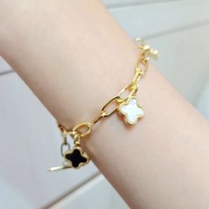 Gelang Rantai Titanium Clover Paperlip O GLT-498
