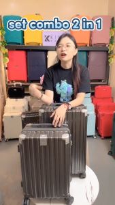 【Ready Stock 】 KIYO LIVING High-Quality Durable PC+ABS Luggage 20/24/28 Inch - 360° Spinner Wheels 3-Digit Lock USB & Cup Holder