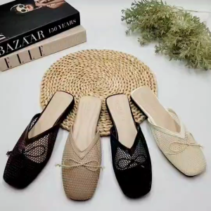 รองเท้าเปิดส้นตาข่าย แต่งโบว์เก๋ๆ รุ่น GA2703