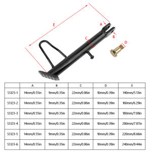 Universal Motorcycle Kickstand Side Stand Foot Bracket Motor Scooter Side Stand Support For Motorbike Moped Motocross E-bike