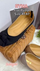 Prettyfeet RYNA Kasut Perempuan Bertutup Plus Size - Women Ballerina Shoes - Size 41  to 47 (Ready Stock)