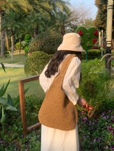 ZAZL 2025 Summer New Style Beach Vacation Large Capacity Straw Woven Shoulder Bag Womens Tote Bag Casual Leisure Handbag