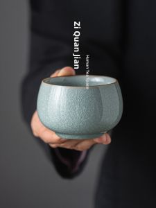 ZiQuanJian Ceramic Tea Cup Modern Simple Style Gongfu Tea Set Home Use Tea Drinking Cup China Origin Handmade Crafted