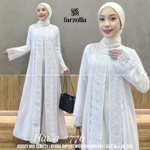 Gamis abaya putih 253 desaign mewah