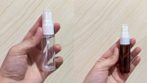 ขวด 20 มล. (50ใบ) พลาสติกสีชา  ใส pet + ฝาหัวสเปรย์