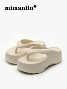 High Heel Summer Beach Flip-Flops Female Summer 2024 New Arrival Non Slip Eva Thick-Soled Flip-Flops Statement Slippers