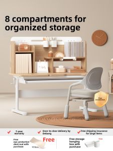 Meihaotongnian |Adjustable Study Desk and Chair Set