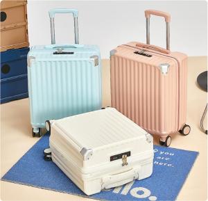 New 18"20 Inch Carrier Ladys Aluminum Frame Carry-on PC Cabin Travel Suitcase With Silent Wheels USB Charging Port Password Lock Trolley Roller Luggage Bag For Men Free Shipping