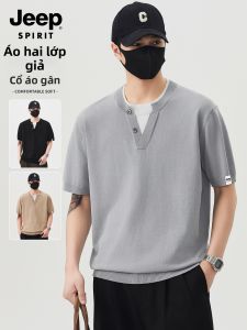 JEEP SPIRIT | Áo Thun Dễ Thương Hai Lớp Thoáng Khí cho Nam