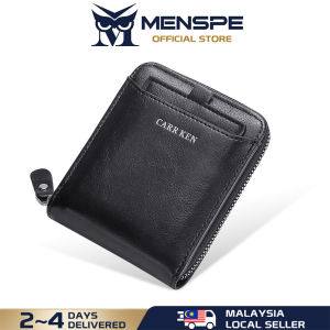 MENSPE Men’s Wallet Three Fold Wallet Fashion Wallet Short Wallet Super Soft PU Wallet Foldable Wallet Retro Wallet Zipper Wallet Business Wallets Multi-card Pocket Wallet ID Credit Cards Holders Purse