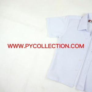 Baju Kemeja Putih Sekolah Kain Licin KOSHIBO Lengan Pendek School SHORT SLEEVES NILA BRAND BLACK CAT TAIPING BC002