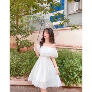 NEW KOREA MIDI DRESS SABRINA PANTAI OFF SHOULDER GOODQUALITY