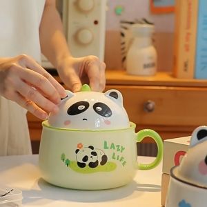 Bát Mỳ Ăn Liền Hình Gấu Trúc Dung Tích Lớn 1020ml - Tô Sứ Panda 3D Decor Sáng Tạo Dễ Thương