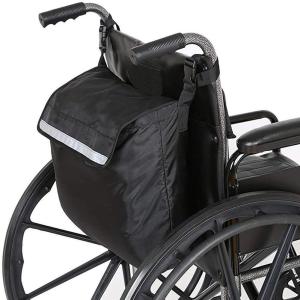 Universal Wheelchair Rear Hanging Storage Bag Elderly Outdoor Shopping Cloth Pouch Organizer Convenient Mobility Aid Bag
