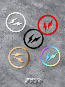 Fxyp Fujiwaro Lightning Fashion Brand Joint Name Motorcycle Electric Vehicle Car Window Body Helmet Reflective Waterproof Sticker