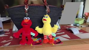 Official Sesame Street ELMO Big Bird Cookie Monster Plush Keychain Cute Backpack Charm Valentine Special Edition