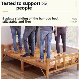 MOLORE | Foldable Bamboo Bed for Adult Naps Hard Board Design