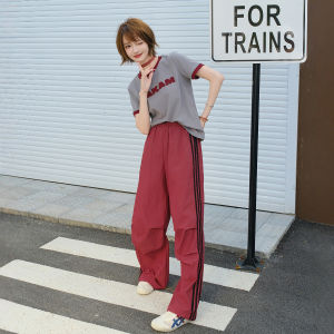 Bộ Đồ Hai Mảnh Tay Ngắn Chữ MIUCO Thoải Mái Giảm Tuổi Quần Ống Rộng Quần Dài Quần Áo Công Sở Mùa Hè Cho Nữ