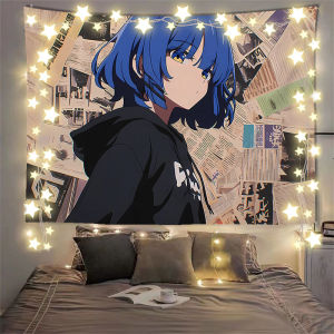 Lonely Rock Q Version Wall Hanging Cloth Bunka Wall Decor Rectangular Plush Cartoon Anime Background Cloth Dormitory Bedroom