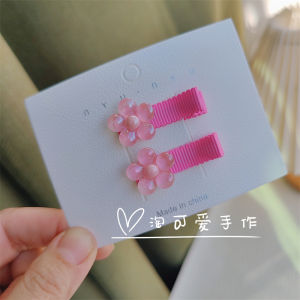 Adorable Flower Hair Clips Full Wrap Fabric Duckbill Side Clips Childrens Hair Accessories No Damage to Hair Baby Hair Decorations