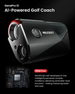 MILESEEY GenePro S1 Máy đo khoảng cách chơi golf AI với độ dốc thông minh Máy đo khoảng cách laser 2000 yard Độ phóng đại 75 lần Độ rung 01 giây Khóa cột cờ Giá đỡ từ tính