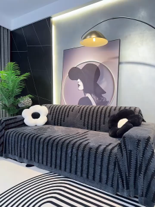 Sofa Cover Sarung Sofa Non Slip Cover Sofa Anti Cat Scratch Sofa Bed Cover 1/2/3/4 Seater L Shaped Sofa Cover Nordic 沙发套