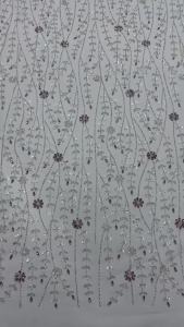 5yards Luxury Lilac African Fabric Lace Sequins High Quality Beaded French Mesh Wedding Dress Sewing Fabric 2026 AT2902