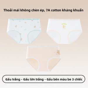 Quần lót MiiOW cho bé gái làm bằng cotton nguyên chất cạp vừa thoải mái